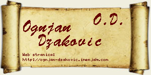 Ognjan Džaković vizit kartica